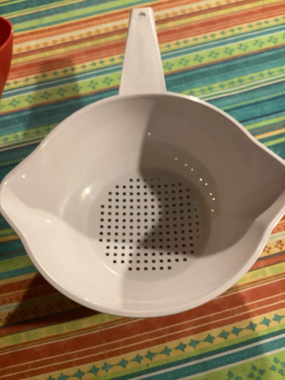 Tupperware Classic Colander Set - red and white - 1qt and 2qt
